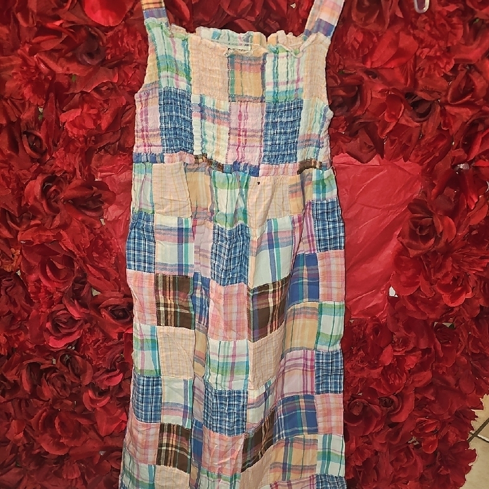 Cherokee Blue and Pink Patchwork Sleeveless Sundress Size 10/12